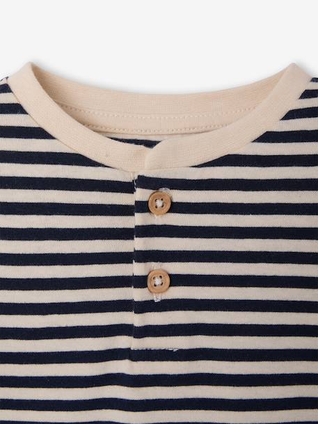 Pack of 3 Basics Tops in Organic Cotton for Babies pecan nut+terracotta 