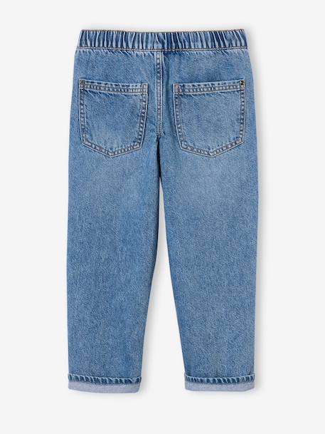 Loose-fit jeans for boys black+double stone 
