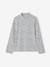Long-sleeved roll-neck top for girls ecru+green 