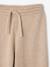 Wide-leg knitted trousers for girls anthracite+beige 