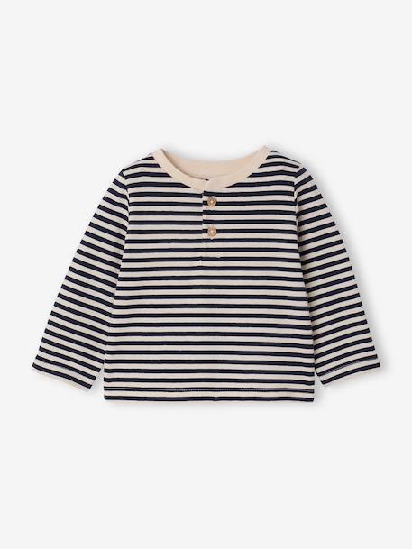 Pack of 3 Basics Tops in Organic Cotton for Babies pecan nut+terracotta 