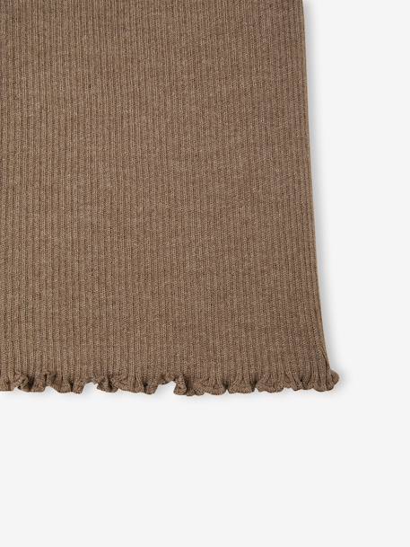 Wide-leg knitted leggings for girls marl grey+taupe 