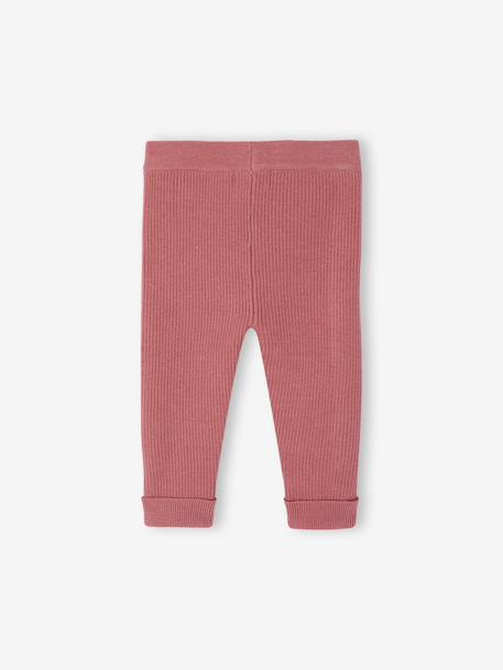 Fine Knit Leggings for Babies Beige+grey green+old rose+vanilla 