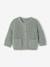 Chunky knit baby cardigan marl beige+sage green 