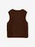 Sleeveless jacket black+chocolate+sandy beige 