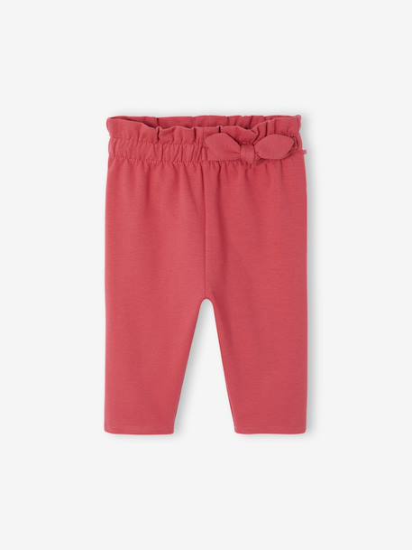 Fleece Trousers, Elasticated Waistband, for Babies GREEN DARK SOLID+rose 