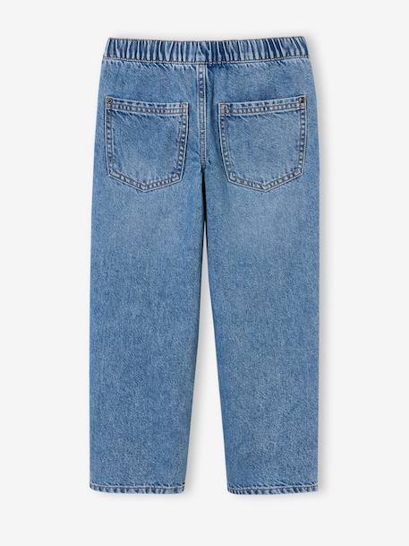 Loose-fit jeans for boys black+double stone 