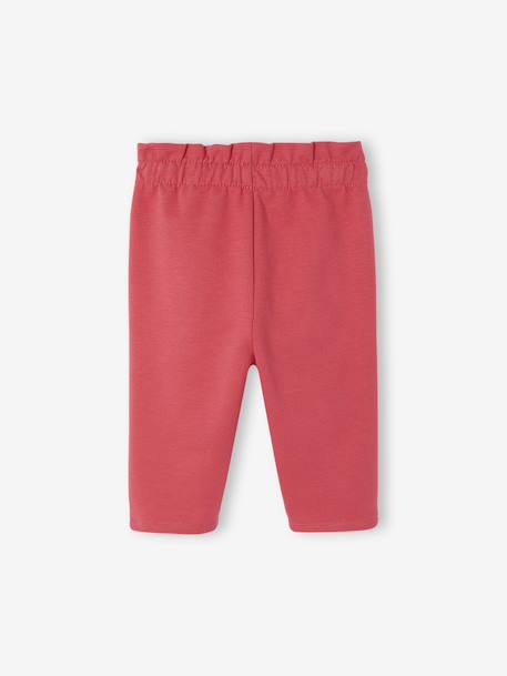 Fleece Trousers, Elasticated Waistband, for Babies GREEN DARK SOLID+rose 