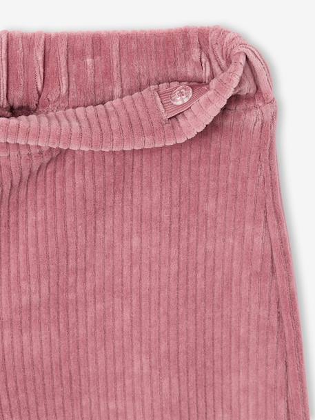 Wide Corduroy Trousers for Girls anthracite+BROWN MEDIUM SOLID+chocolate+ecru+grey blue+khaki+mauve+plum+rose 