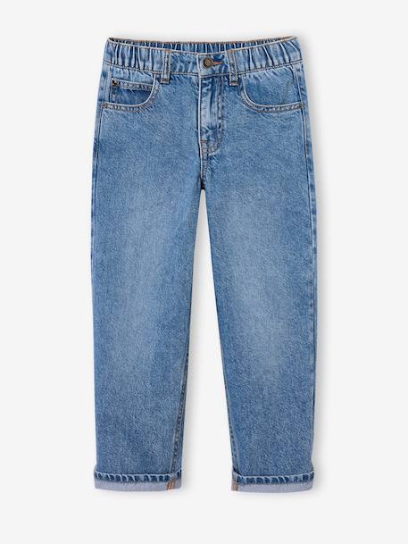 Loose-fit jeans for boys black+double stone 