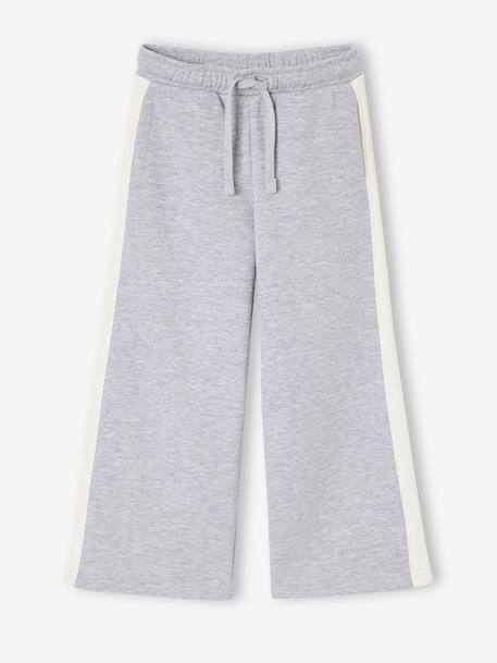 Wide-leg joggers for girls marl grey 