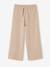 Wide-leg knitted trousers for girls anthracite+beige 