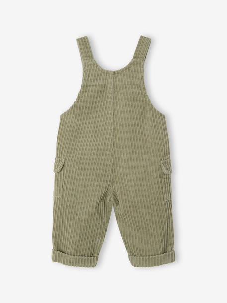 Corduroy dungarees for baby pistachio 
