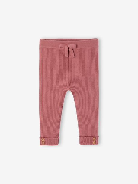 Fine Knit Leggings for Babies Beige+grey green+old rose+vanilla 