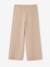 Wide-leg knitted trousers for girls anthracite+beige 