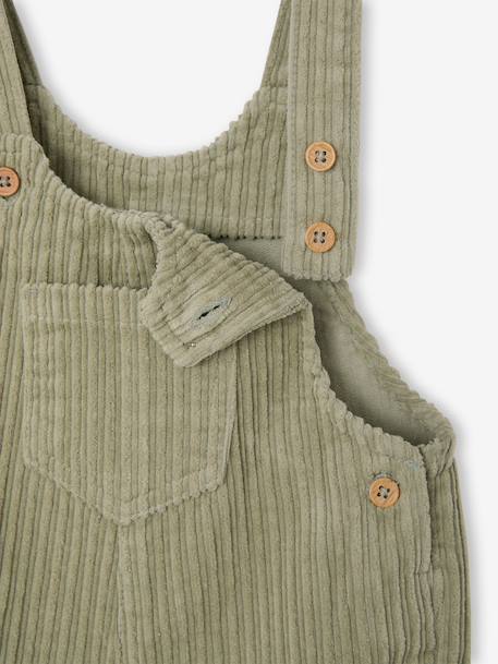 Corduroy dungarees for baby pistachio 
