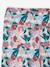 Girls' printed technical sportswear leggings anthracite+old rose 