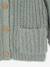 Chunky knit baby cardigan marl beige+sage green 