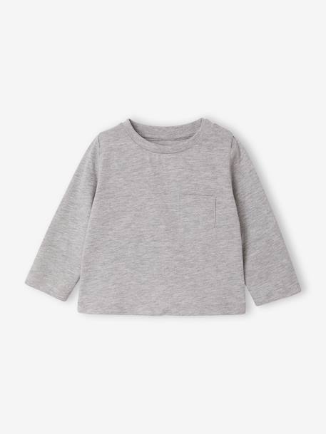 Pack of 3 Basics Tops in Organic Cotton for Babies pecan nut+terracotta 