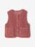 Sleeveless Sherpa Jacket for Girls blush+plum+vanilla 