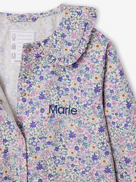 Customisable pinafore smock for girls soft lilac 