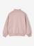 Sweatshirt for girls with high neck pale pink 