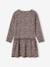 Long Sleeve Printed Dress for Girls anthracite+rose+sand beige 