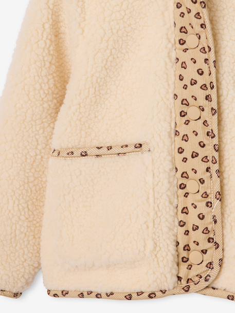 Hooded jacket for girls vanilla 
