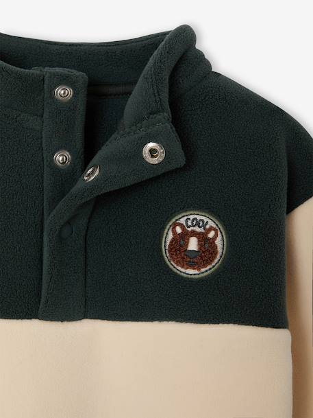 Fleece sweatshirt for baby fir green 