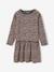Long Sleeve Printed Dress for Girls anthracite+rose+sand beige 