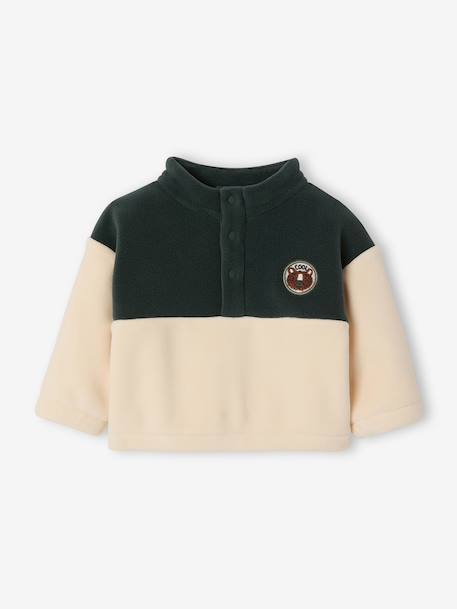 Fleece sweatshirt for baby fir green 