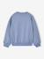 Crewneck sweatshirt with long sleeves for girls chambray blue+marl grey 