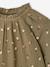 Short dress for girls ecru+khaki 