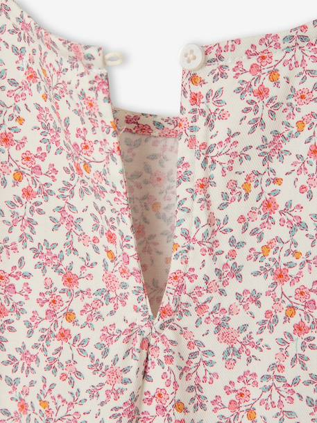 Short long-sleeved dress for girls vanilla 