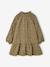 Short dress for girls ecru+khaki 
