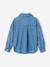 Embroidered Long-sleeved shirt for girls denim blue 