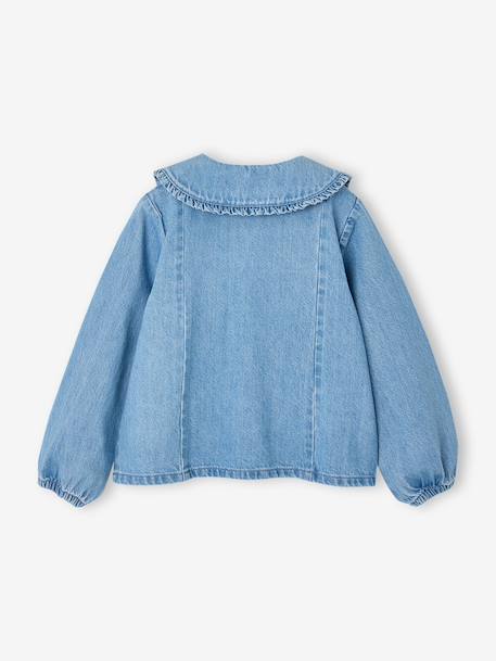 Denim shirt with long sleeves for girls double stone 