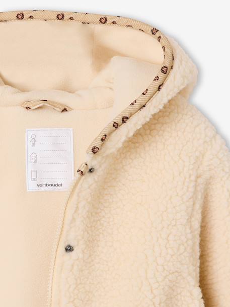 Hooded jacket for girls vanilla 