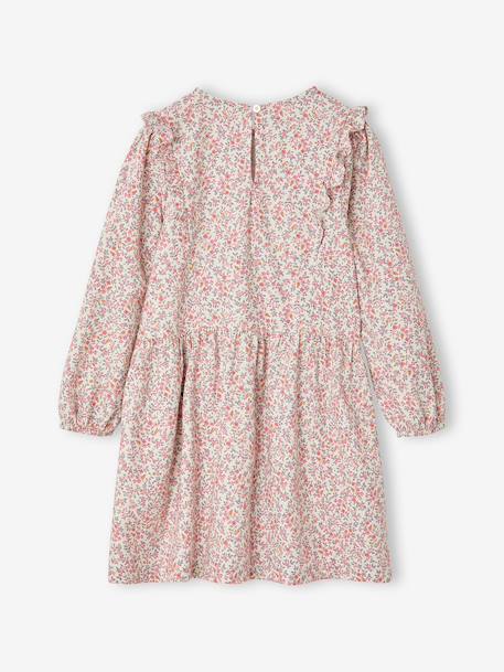 Short long-sleeved dress for girls vanilla 