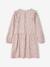 Short long-sleeved dress for girls vanilla 
