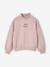 Sweatshirt for girls with high neck pale pink 