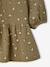 Short dress for girls ecru+khaki 