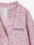 Customisable buttoned school smock for girls candy pink 
