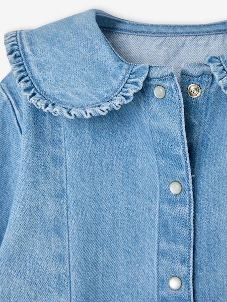Denim shirt with long sleeves for girls double stone 