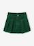 Pleated skort for girls beige+bordeaux red+English green 