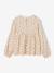 Long-sleeved blouse for girls blush+ecru 