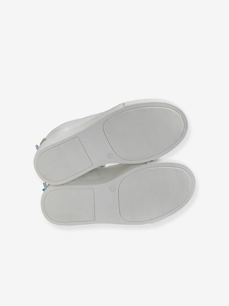 Leather Trainers, with Pineapple, for Girls White 