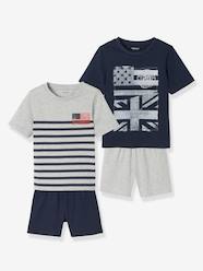 Boys-Nightwear-Pack of 2 Mix & Match Short Pyjamas for Boys, Flags