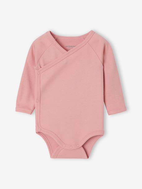 Pack of 5 evolving long-sleeved bodysuits for baby girls rose 