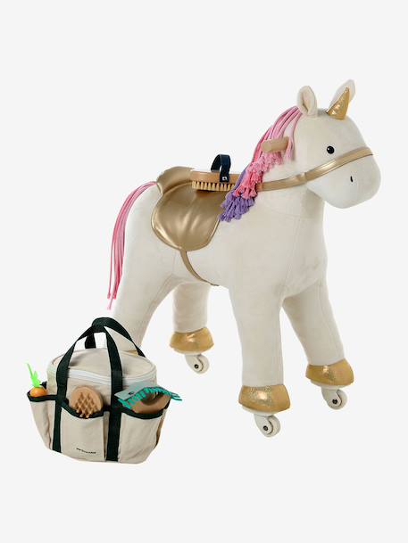 Horse on Wheels in FSC® Wood Big Horse+ecru+Small Horse+white 